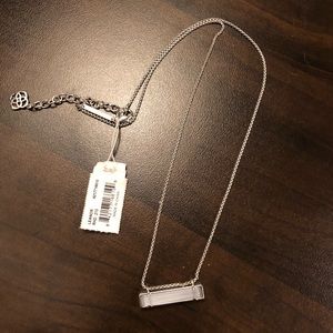 Kendra Scott bar necklace white/clear